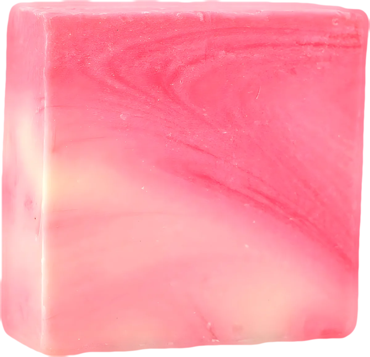 A marbled pink KIMIKO Gluta Collagen soap bar